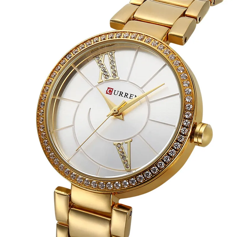 Women Quartz Watch Bracelet Gifts Fashion Ladies Girls Golden Exquisite Wristwatch Female Clocks CURREN 9014 | Наручные часы