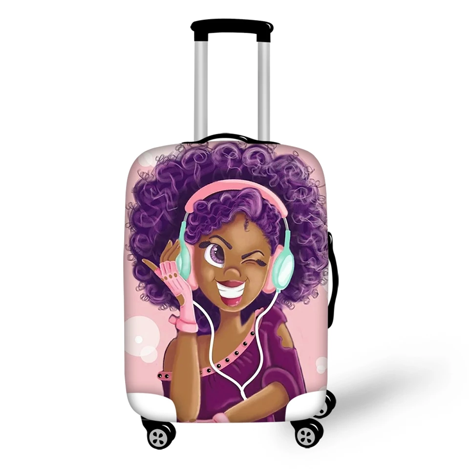 HaoYun мультяшный пыленепроницаемый багажный чехол для девочек в африканском стиле, чехол для чемодана, афро-художественный дизайн, водонепроницаемые дорожные аксессуары