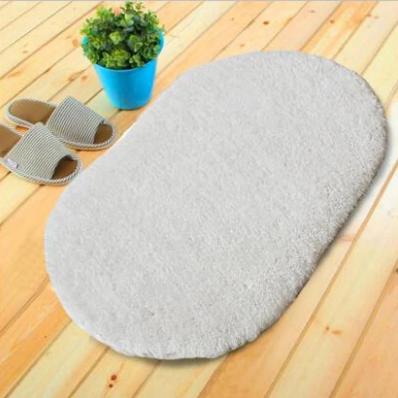 WT Water Absorption Shaggy Rug Bath Rug Soft Memory Foam Bathroom Mats Non-slip Carpet Pad Shower Mat Toilet Accessories Products - Цвет: WT
