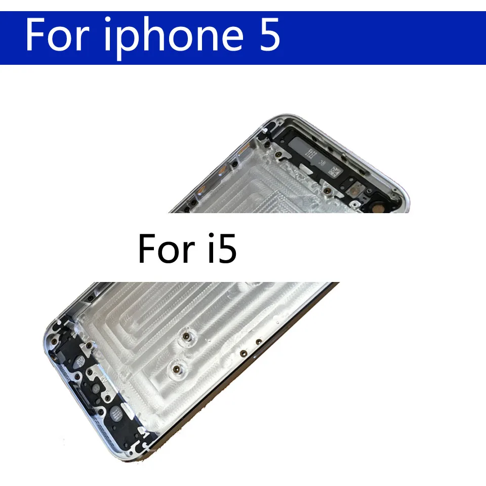Для iphon 5 5S SE Крышка батарейного отсека, задняя крышка корпуса, Корпус Корпуса, корпус средней рамы, задний Чехол