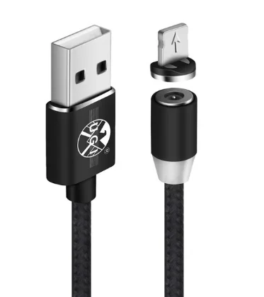 Black ios Cable UGI 1~ 3 м Магнитный Micro USB зарядное устройство для iPhone 11pro max X 8 Скорость зарядный кабель для samsung Galaxy S9/S8/Plus/Note 8 - Цвет: Black ios Cable