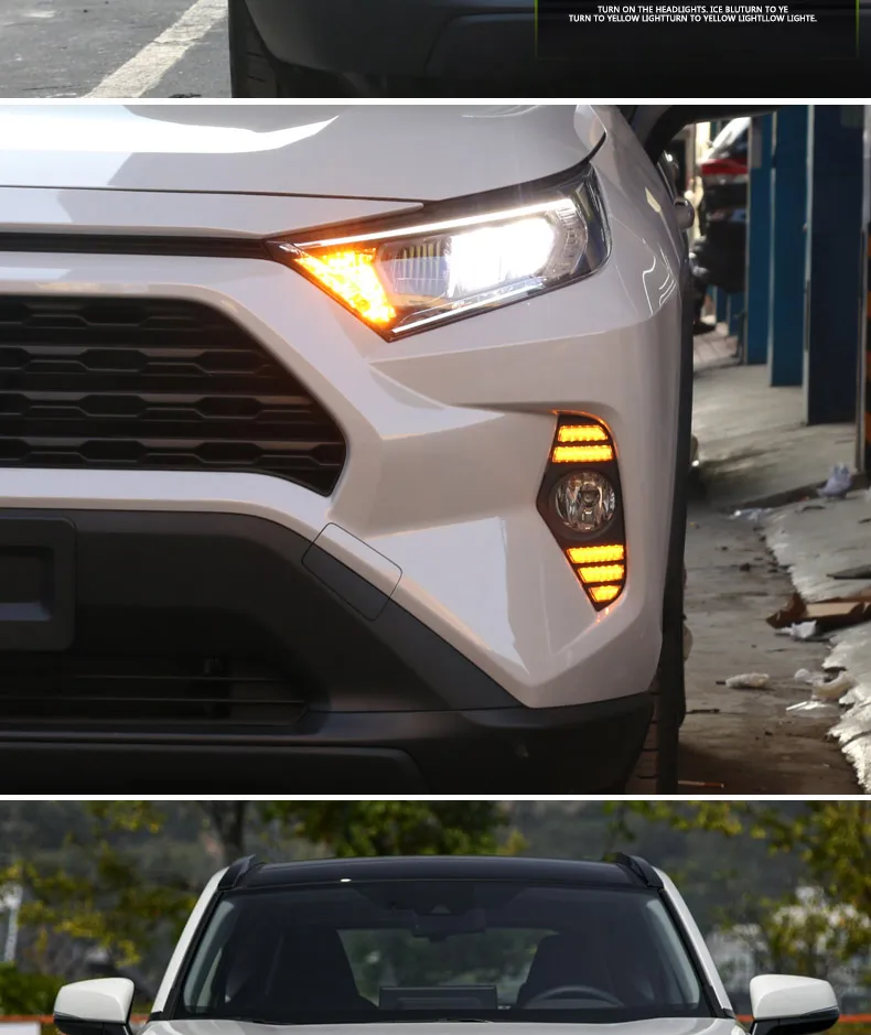Год налобный фонарь для TOYOTA RAV 4 RAV4, Дневной светильник, автомобильные аксессуары, СВЕТОДИОДНЫЙ DRL налобный светильник для rav4 rav 4, противотуманный светильник