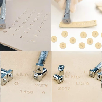 

28PCS Leather Embossing Tools Leather Craft Tools Different Shape Stamps Set DIY Punch Wooden Hammer Embossing Beveler Tools Kit