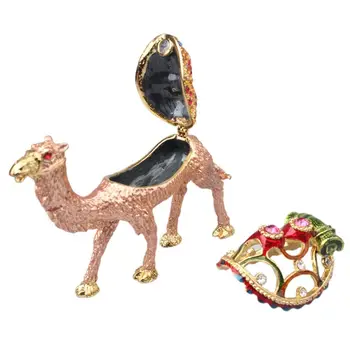 

Camel Trinket Boxes Ornament Crystals ,Hand-painted Patterns Jewelry Box Holder