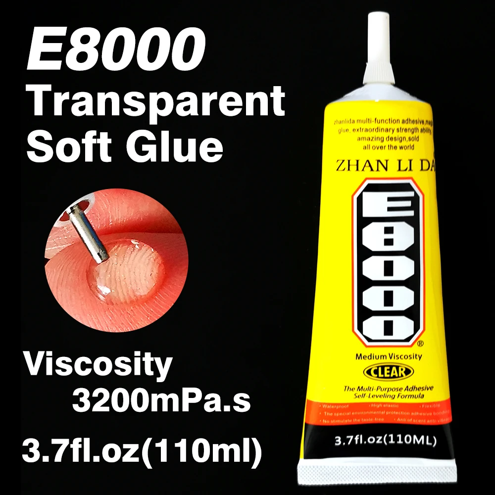 

110ml E-8000 Large capacity Polyurethane Transparent Soft Super Glue Computer Cell Phone LCD Touch Screen Repair Special Glue