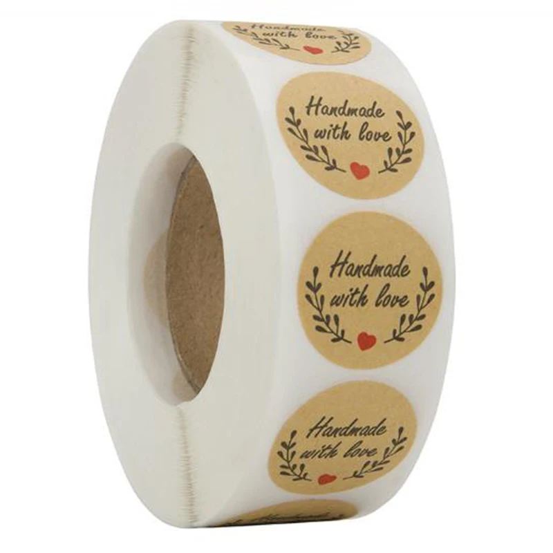 

Rolled Cowhide Sticker Baking Gift Seal Sticker Wedding Holiday Label Decoration High Quality Marker Name Children Book Xmas、