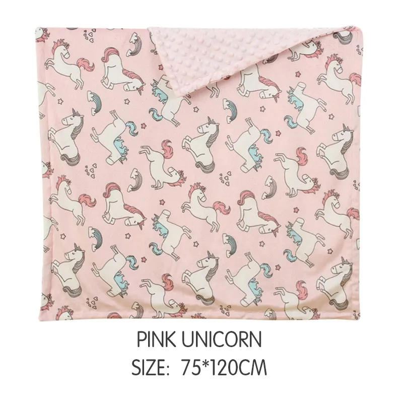 Pink Unicorn Детское одеяло и детские пеленки, теплое мягкое ворсовое одеяло, однообразное постельное белье, одеяло - Цвет: Pink Unicorn