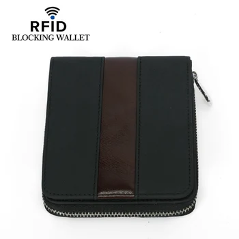 

1 Piece Cowhide Brand Men Wallet Genuine Leather Short Coin Purse Fashion Zipper Wallet For Male With Card Holder Photo Holder