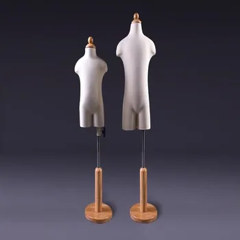 

Two style baby half torso Child realistic 1pc Mannequins body display Circular wood base fabric flexible dresses cloth,D340