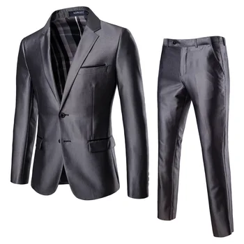 

2019 New Men Suit Suit 2 Piece Set Business Positive Pack Suit Best Man Groom Marriage Dress Xf004