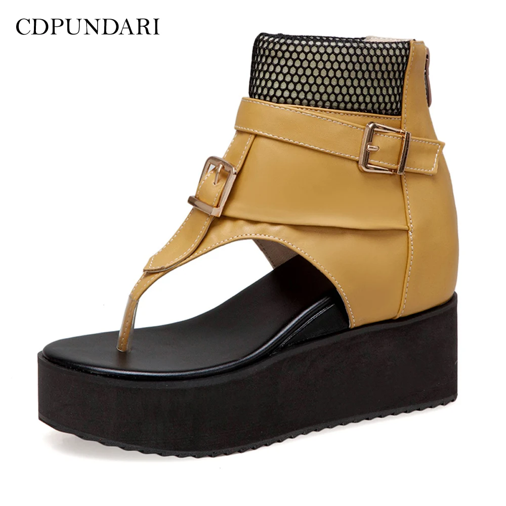 CDPUNDARI/дамские сандалии на платформе; летняя обувь для женщин; босоножки на танкетке; sandalias mujer;
