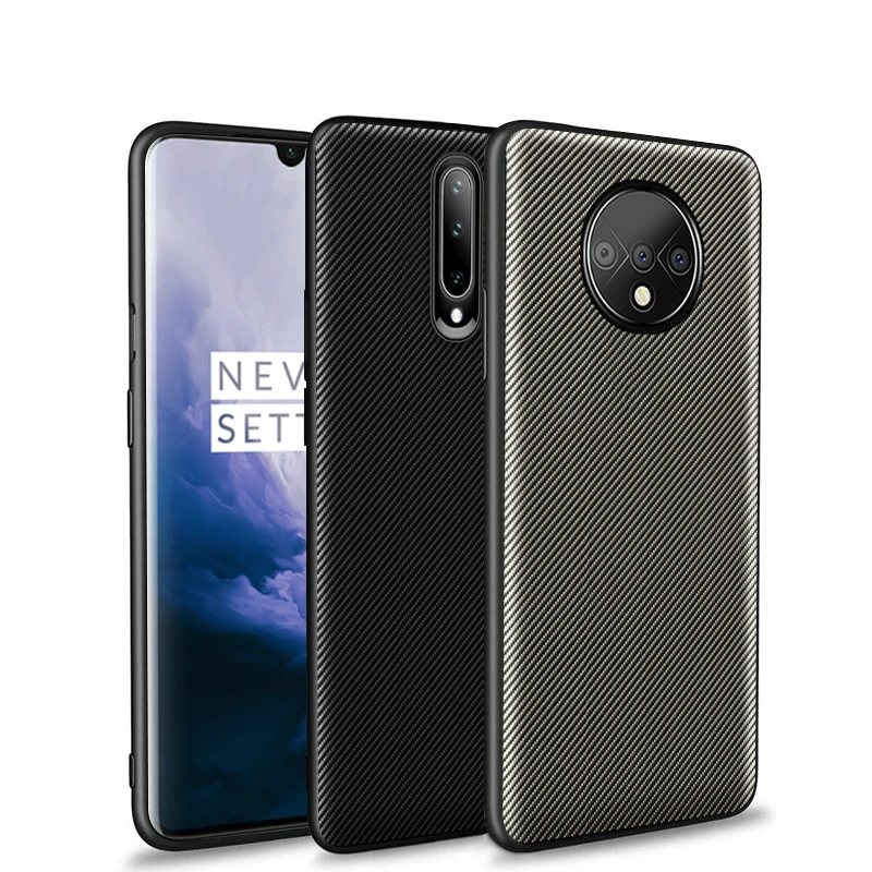 Для OnePlus 7 Pro Чехол-бампер задняя крышка песчаник углеродное волокно для Oneplus 7 7T Pro 6T 6 5T 5 полный защитный противоударный чехол