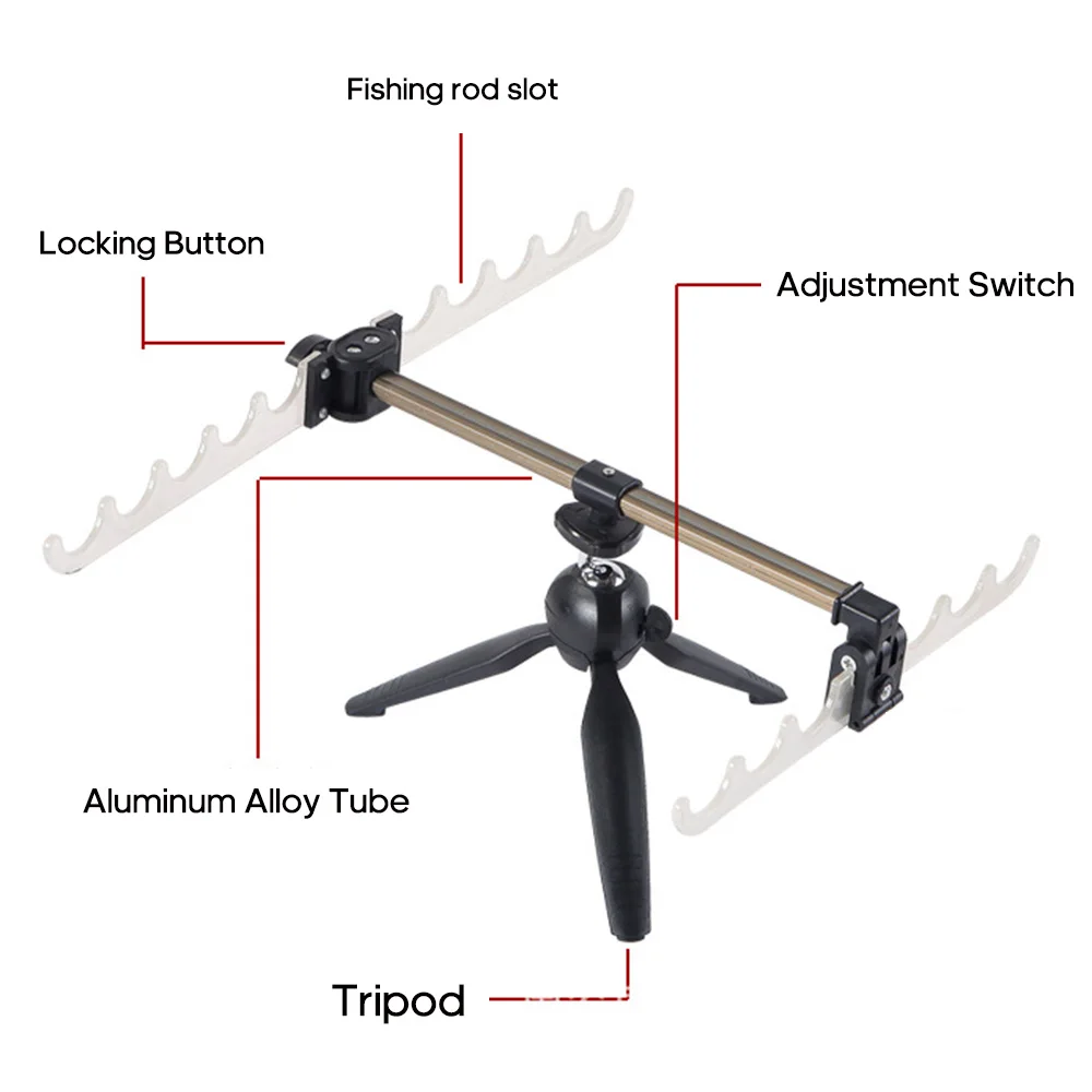Многофункциональная подставка для удочки для удочек, регулируемый Выдвижной кронштейн для удочки