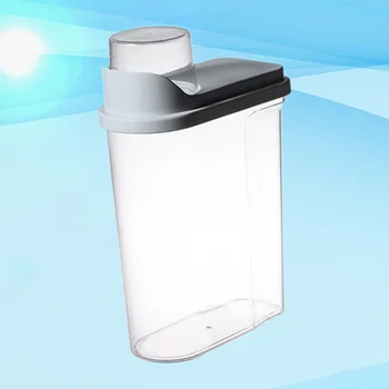 

1pc Sealed Can Kitchen Seal Pot Cereals Soybean Grain Storage Jar Plastic Food Canister - Size L (White)