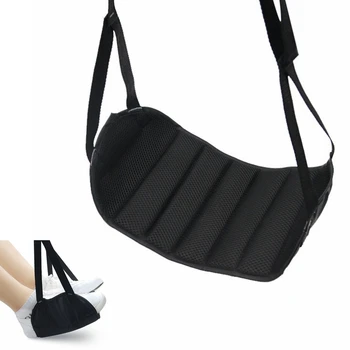 

Portable Travel Airplane Footrest Hammock Made With Premium Memory Foam Foot Resting Hammock For Travel Office Home