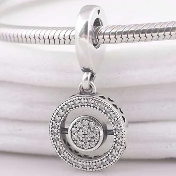 

Original Openwork Radiant Spinning Hearts With Crystal Pendant Beads Fit 925 Sterling Silver Charm Bracelet Bangle Diy Jewelry