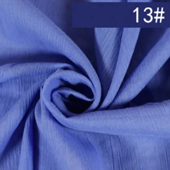 Miękka lekka krepa gaza tkanina z muślinu marszczona bawełniana tkanina na sukienkę czarny biały niebieski zielony różowy żółty liliowy na metry tanie i dobre opinie texmark wyszywana CN (pochodzenie) oddychająca 140cm 100 bawełna BARWIONE