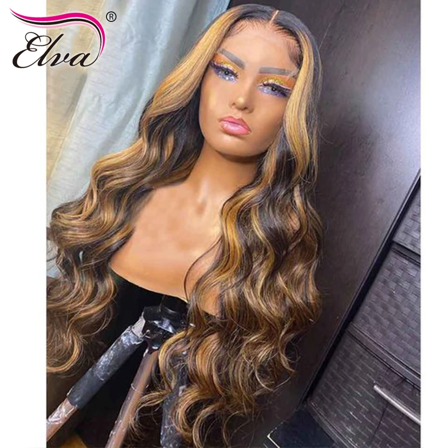 Pre Plucked Highlight Wig Brown Colored Human Hair Wigs 13x6 Ombre Body  Wave Lace Front Wig Highlight Lace Front Human Hair Wigs|Human Hair Lace  Wigs| - AliExpress