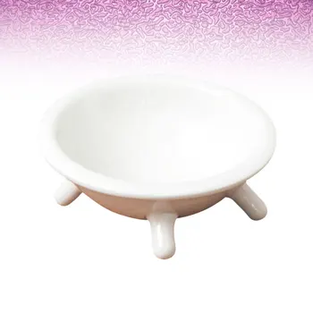 

1 Pc Pet Bowl Elegant Four-leg Ceramics Unique Water Feeder Small Pets Bowl Food Bowl for Rabbit Puppy Dog