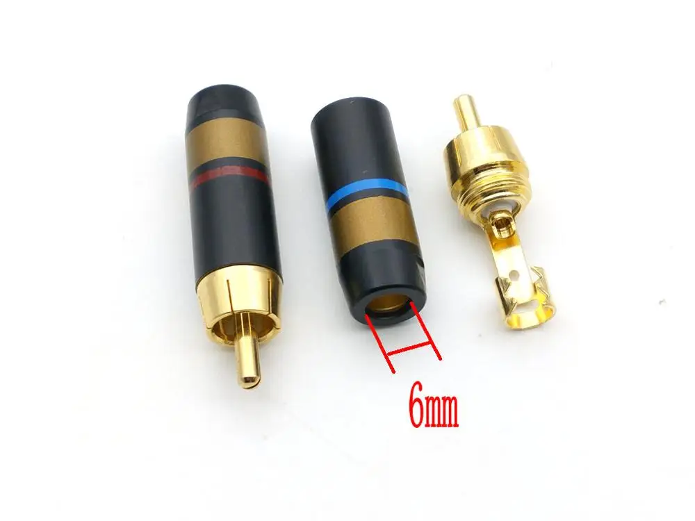 2 шт. позолоченный Штекерный разъем RCA для пайки|connectors gold|connector plugconnector male |