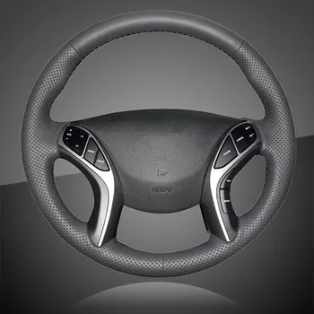

Auto Steering Wheel Cover for Hyundai Elantra 3 2011-2016 Elantra 3 Sport Avante 2011 i30 Car Braid On The Steering Wheel Cover