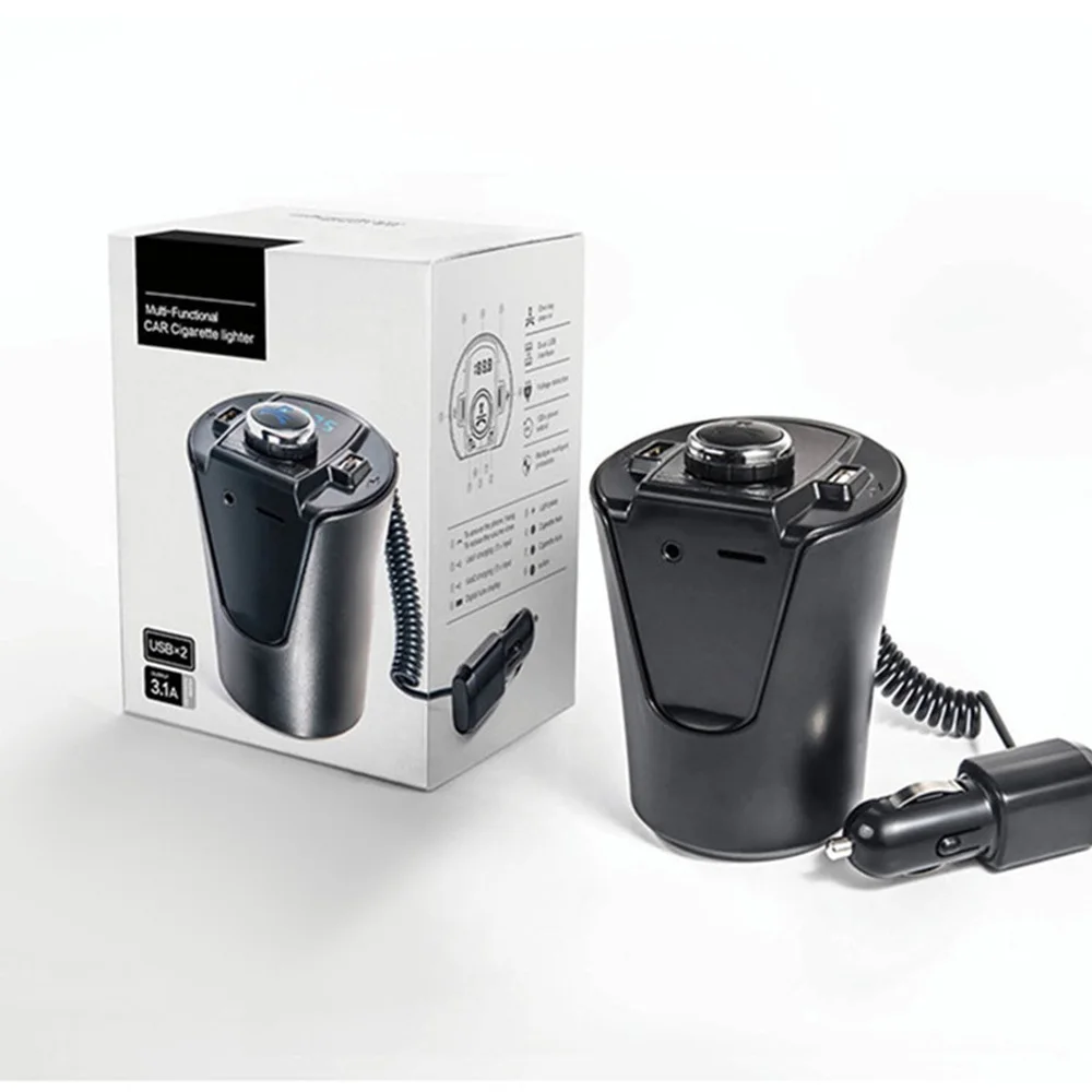 Форма чашки Bluetooth Handsfree беспроводной передатчик MP3-плеер автомобильный комплект USB зарядное устройство адаптер автомобильное радио для машины электроники