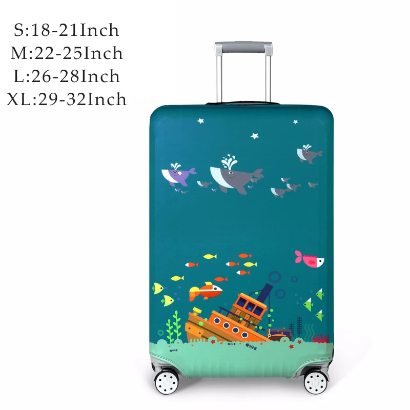 Luggage Cover 2 Защитный чехол для чемоданов эластичный уплотненный дорожный мешок для пыли багажные Чехлы аксессуары защитный чехол для костюма чехол 112 - Цвет: Luggage Cover 2