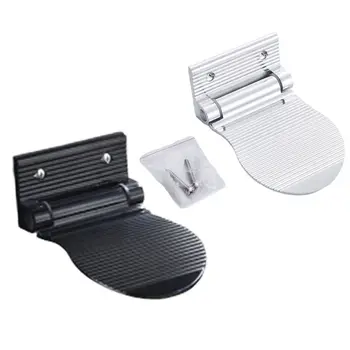 

Folding Aluminium Shower Footstool Wall Mounted Bath Foot Stool Rest Pedestal