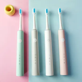 

USB Rechargeable Electric Toothbrush Sonic Wave Rechargeable Top Quality Smart Chip Toothbrush Head Replaceable Whitening Health