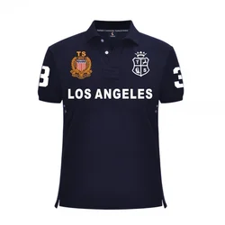 Novo estilo de moda masculina marca polo camisa com bordado manga curta alta qualidade negócios polo camisas para homens tamanho grande