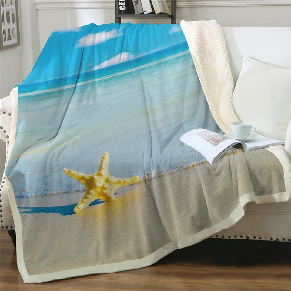 BeddingOutlet Морская звезда и океан бросок Одеяло 3D печати постельные принадлежности животных печати домашний текстиль мягкие Меховые одеяла