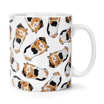 

Guinea Pig Pattern 11oz Ceramic Mug Cup Funny Animal Pet Crazy Guinea Pig Lady Man Mugs and Cups
