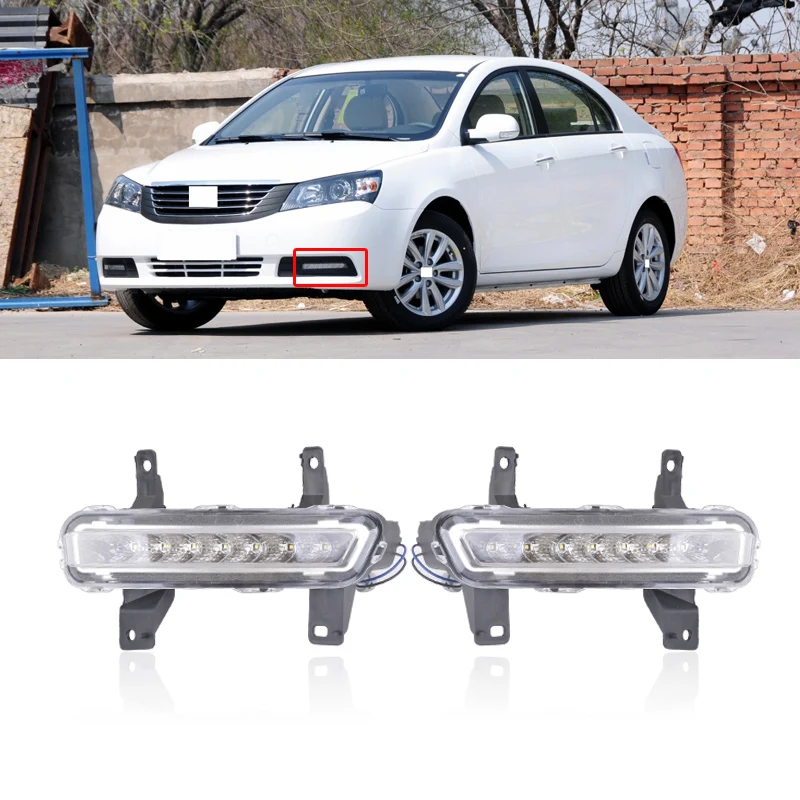 CAPQX для Geely Emgrand 7 EC7 2013 переднего бампера Туман светильник противотуманной фары DRL