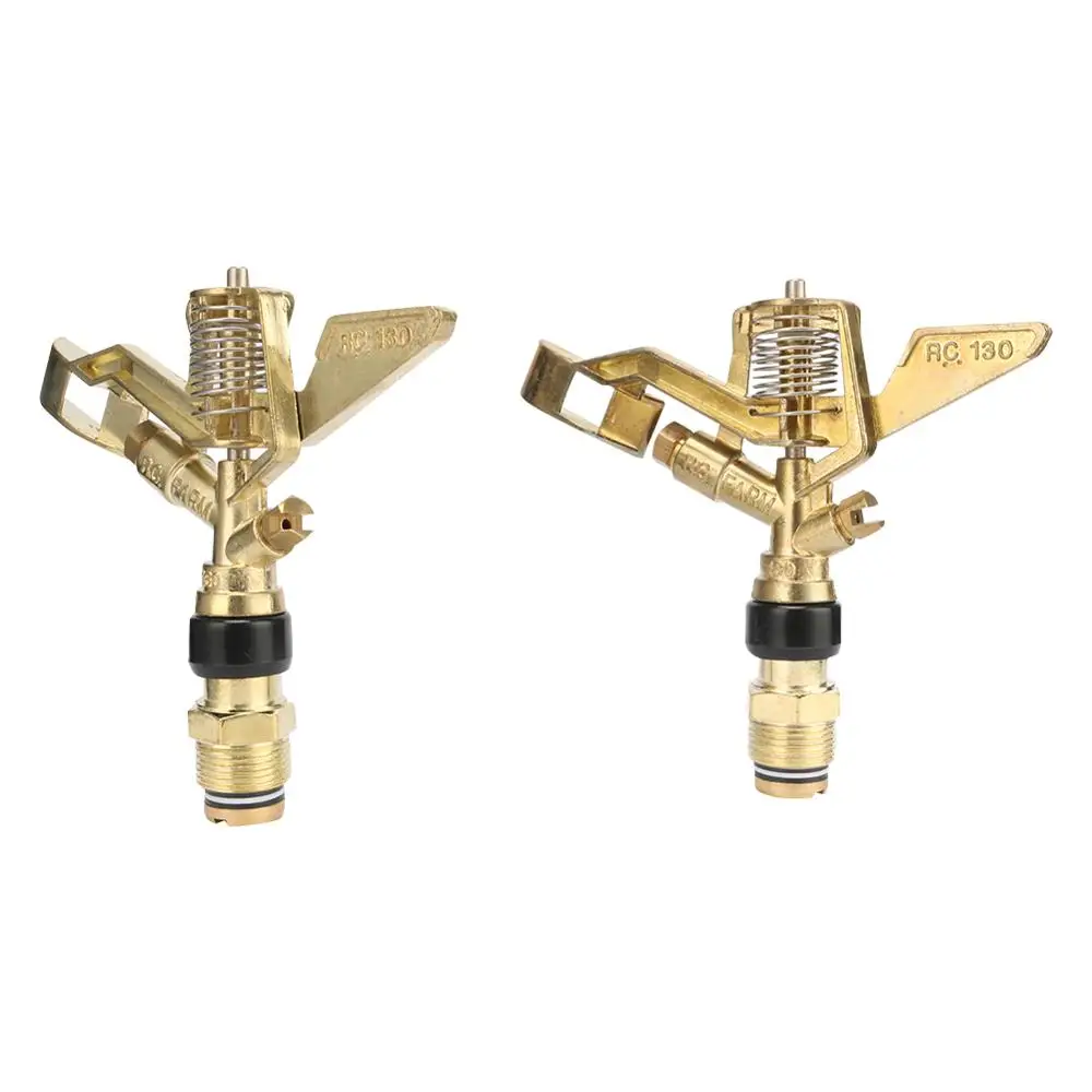 

5 Pcs 3/4" Male Thread Brass Rotating Rocker Sprinklers Durable Garden Lawn Irrigation Spray Nozzle Plant Watering Sprinklers