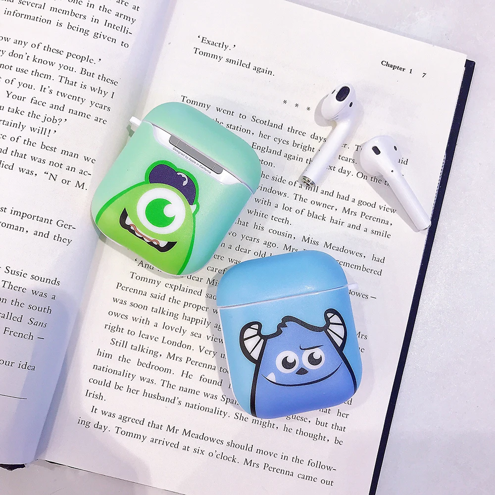 Couples Big Eye Monsters Sulley Bluetooth Earphone Hard Protective Case for Apple Airpods 1 2 Headphone Case Airpod Acessorios|Earphone Accessories| - AliExpress