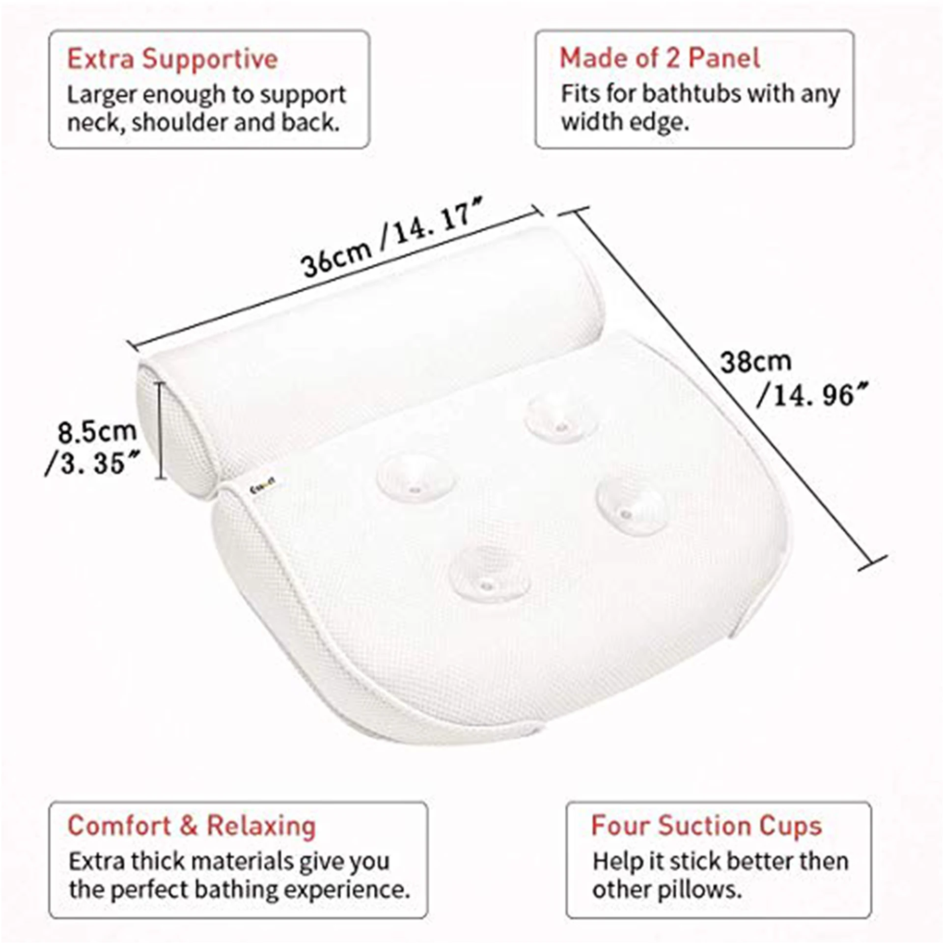 Сетчатая подушка для ванны спа Нескользящая Ванна подголовник мягкие Полиуретановые Подушки с присосками Шея и спина ванная комната машинная стирка