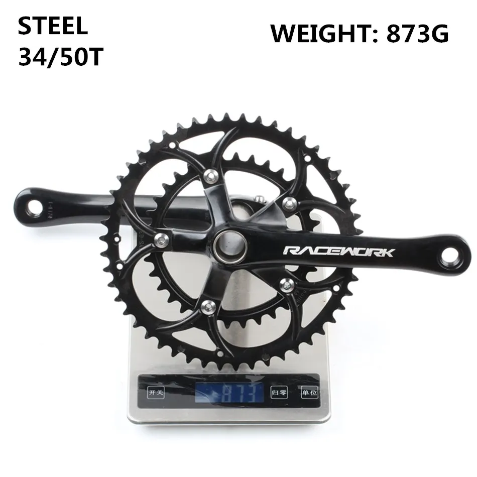 RACEWORK ROAD Crankset 170 мм 110 BCD цепное кольцо Корона 34T 50T алюминиевый сплав сталь с нижним кронштейном