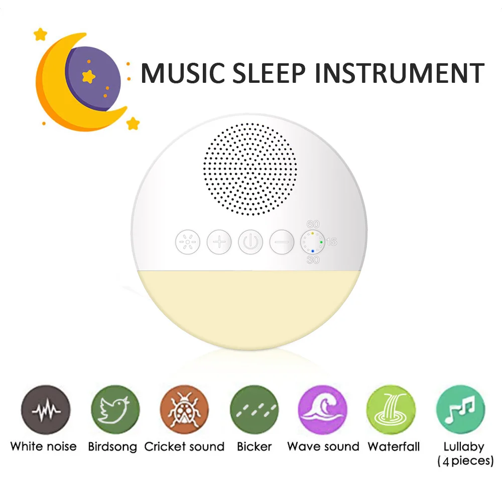 

Led White Noise Machine USB Rechargeable Timed Shutdown Sleep Sound Machine For Sleeping Relaxation For Baby Adult Travel night