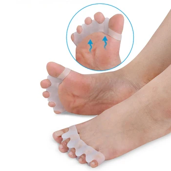 

1pair/2pcs Silicone Toe Separator Correction Toe Protectiony Thumb Valgus Orthosis Foot Care Tool Straightener Spreader Haluksy