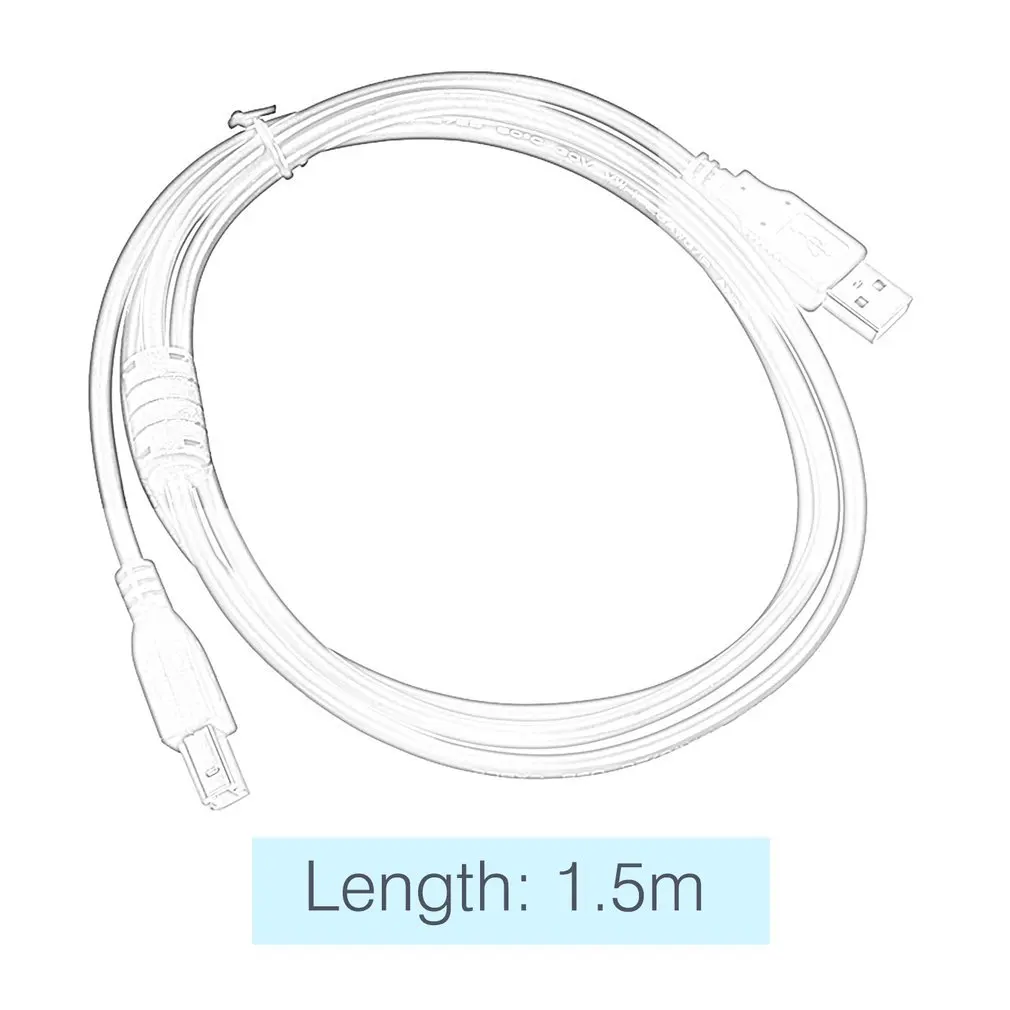 Новинка 2017 года 1 5 m 3M USB Кабель 2 0 AM TO BM высокое Скорость привести к B длинные черные