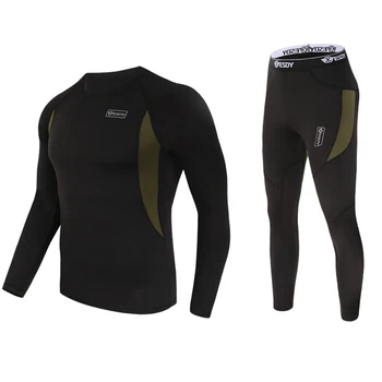 

OLOME Top Quality Winter Underwear Men Long Underwear Sets Compression Fleece Sweat Quick Drying Thermo Underwear Men Clothes