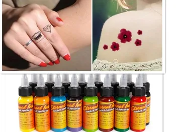 

Professional Tattoo Ink Set 16 Color Tattoo Eyebrow Lip Gloss Permanent Makeup Pigment 1oz 30ml/Bottle Multipurpose Tattoo Paint
