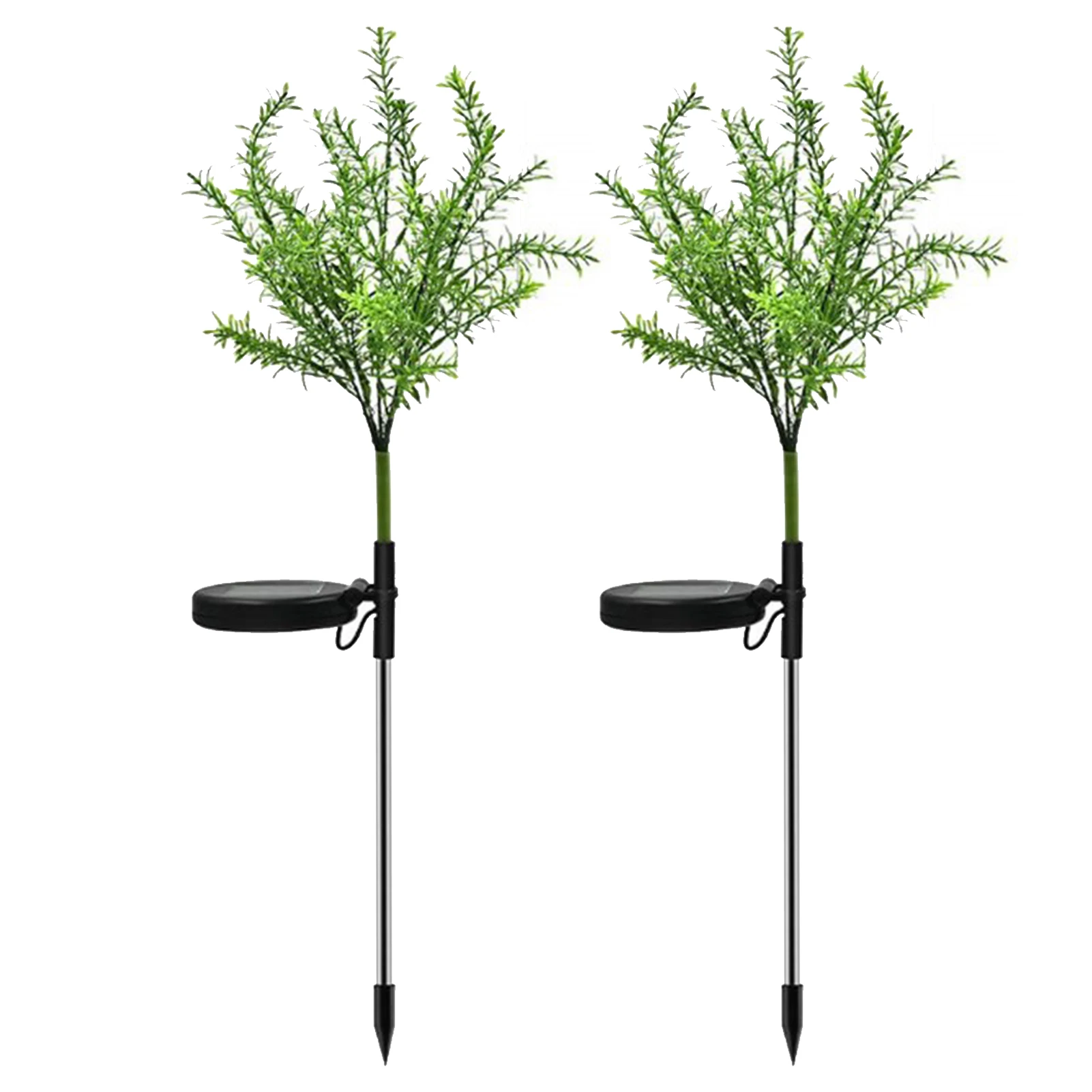 

2PCS Solar Simulation Christmas Tree Lights IP65 Waterproof 15LED Colorful Garden Landscape Lawn Lamp Courtyard Decoration