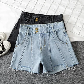 

Summer Shorts For Women Denim Plus Size Jeans Shorts High Waist Shorts Feminino Blue Spodenki Damskie Casual New Shortinho Jeans
