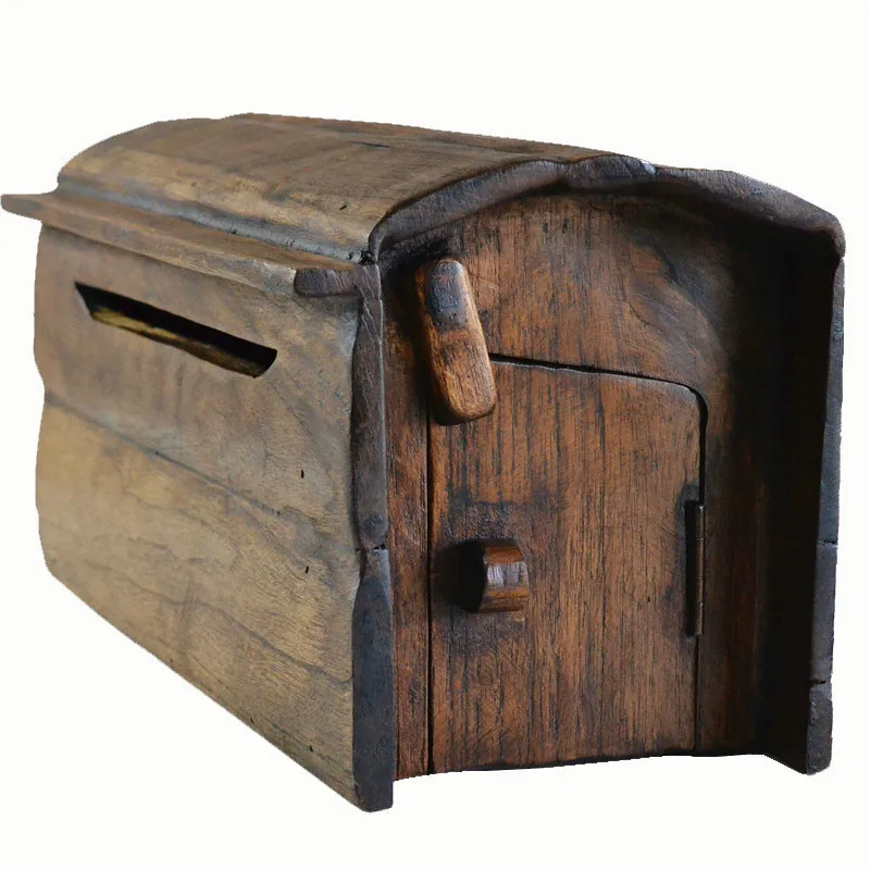 

Manual Outdoor Mailbox Gardening Long Wood Villa Mailboxes Wall Cool Ancient Outdoor Bar Decoration mailbox inbox