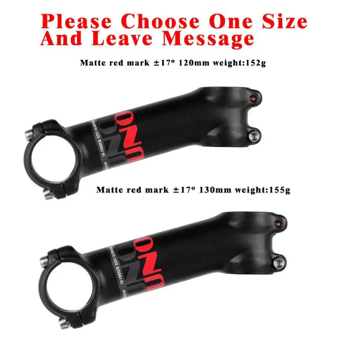 17 matte 120or130mm UNO вынос руля для велосипеда-7 17 градусов Сверхлегкий Алюминиевый 7050 Красной отметке 31,8 мм: 60, 70, 80, 90, 100 110 120 130 мм стержень для дорожного велосипеда king из алюминиевого сплава - Цвет: 17 matte 120or130mm