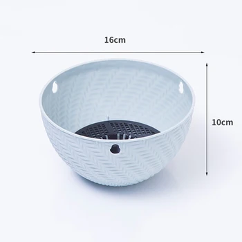 

Garden Plant Hanging Basket Pot Chain Planters Decoration Plastic 16x10cm DC112
