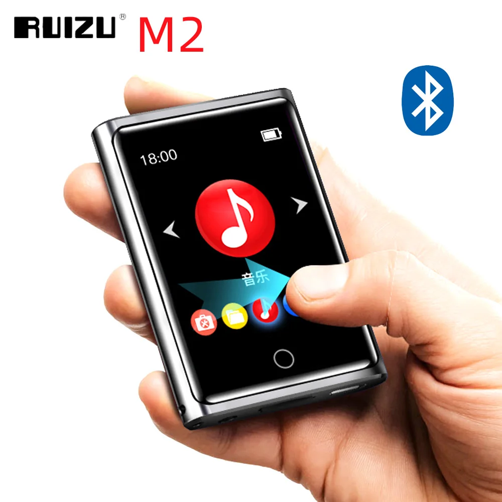 RUIZU M2 Bluetooth MP3 плеер полный сенсорный экран 8 ГБ 16 ГБ портативный аудио музыкальный плеер с fm-радио запись электронная книга видео плеер