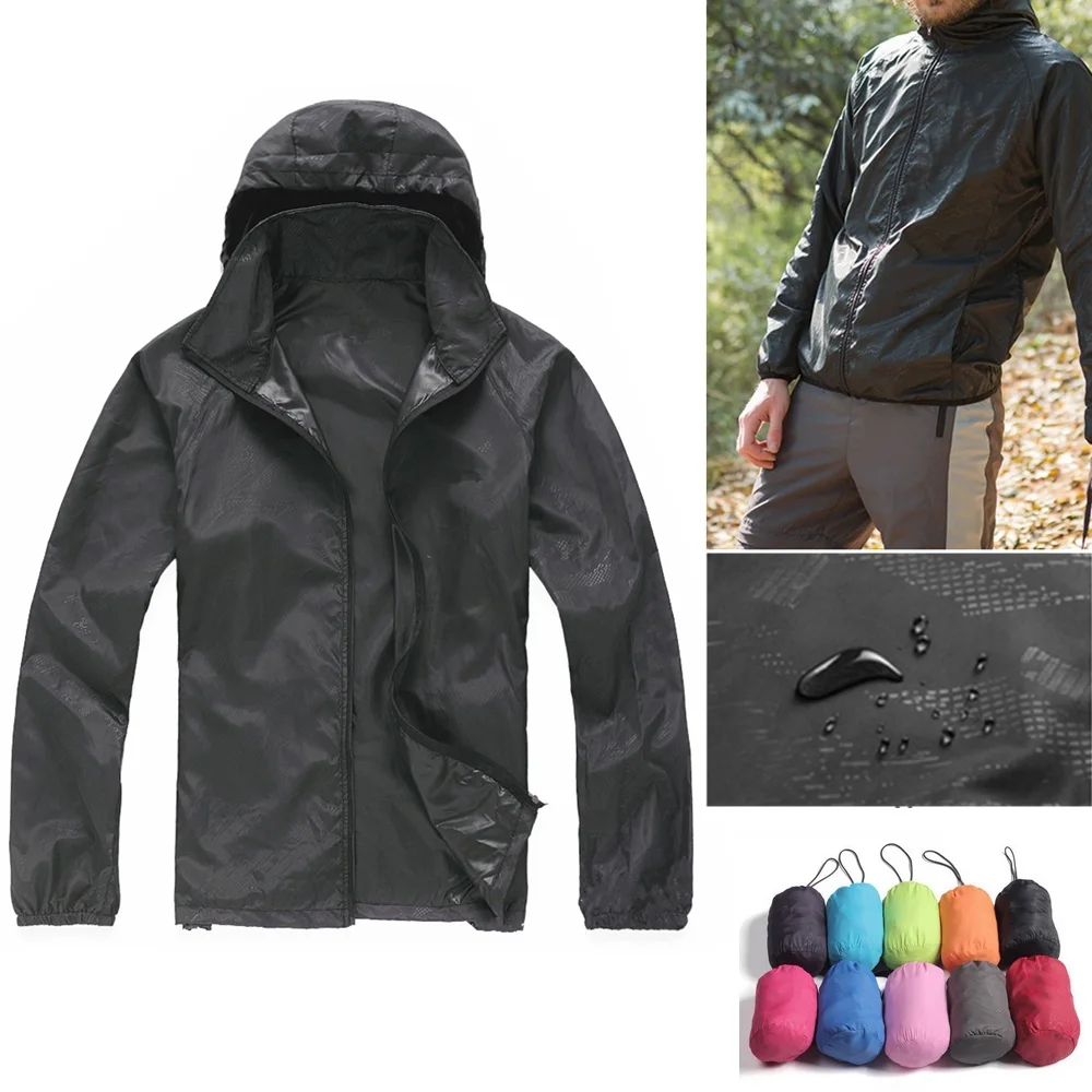 Unisex Waterproof Windproof Nylon Bike Jacket Bicycle Running Outdoor Sports Cycling Jacket with S-XXXL Sizes 6 Colors Optional