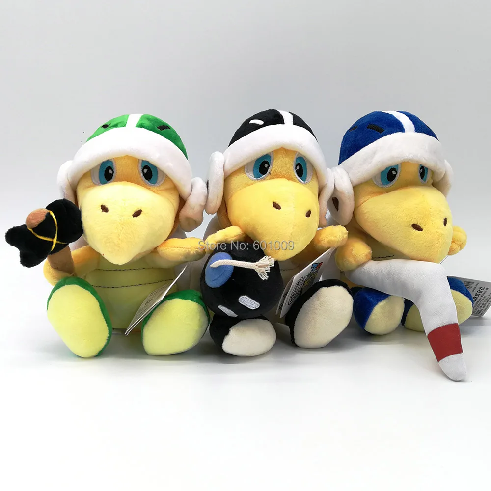 3 шт. Супер Марио Плюшевые серии Koopa Troopa БОМБА Игрушка Бумеранг молоток черепаха 18 см плюшевые игрушки мягкие куклы Детский подарок Розничная торговля